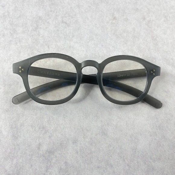 Genusee Blue Light Glasses Smoke Gray Recycled Round Frames Retro Eyeglasses NEW - Picture 6 of 13
